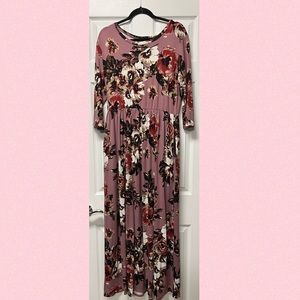 Lilac floral maxi dress